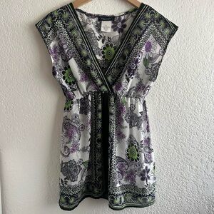 Fleurish Purple and Black Floral Blouse